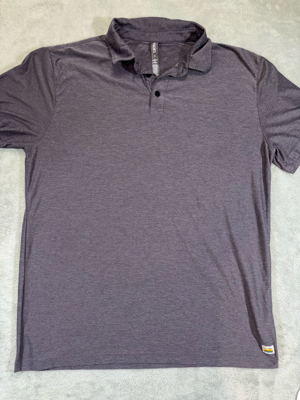 Vuori Men's Strato Tech Performance Polo Shirt Grey Medium